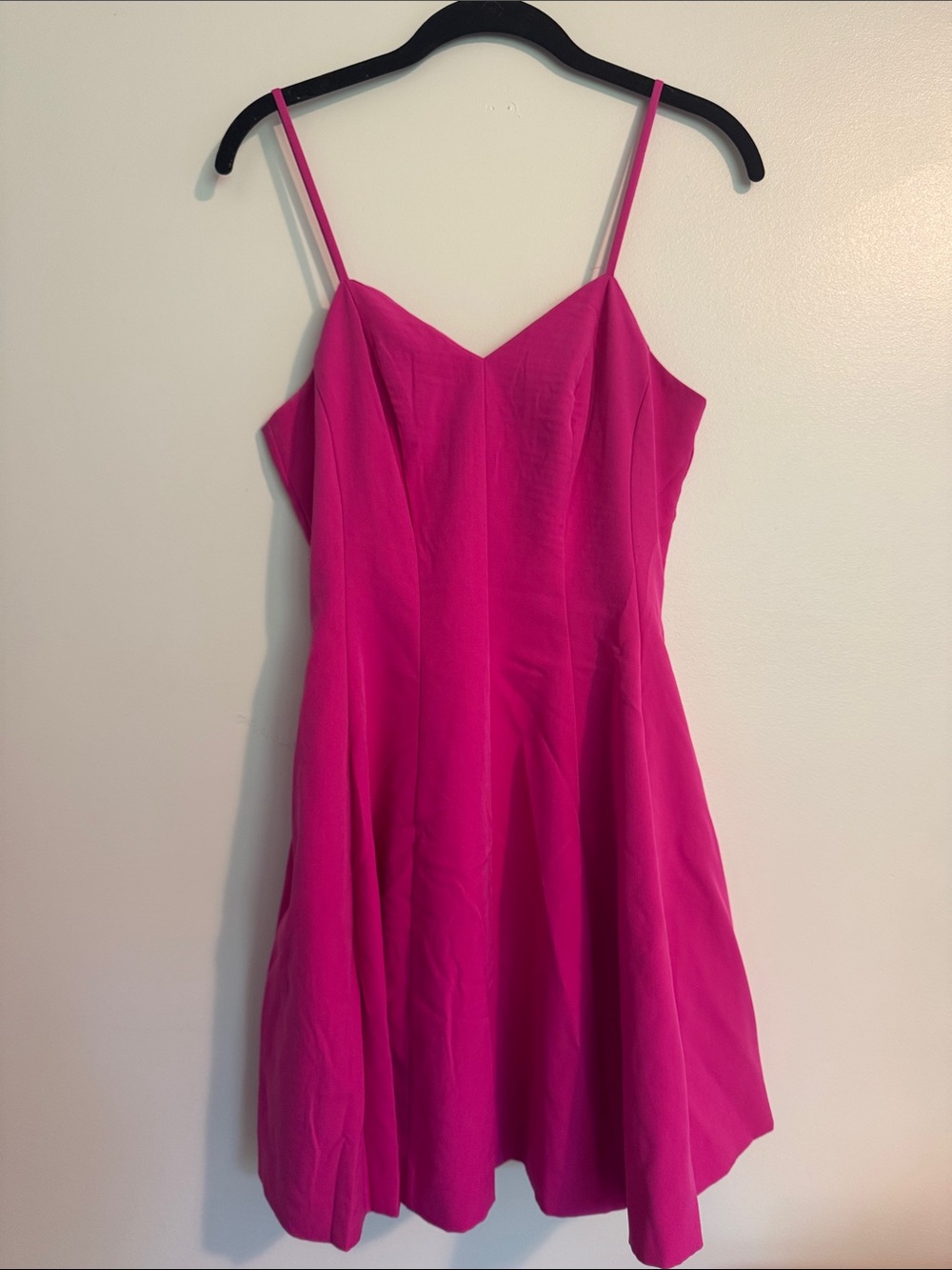 Bebe Hot Pink Spaghetti Strap Skater Style Dress